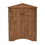 Triangle Bathroom Storage Cabinet With Adjustable Shelves, Freestanding Floor Cabinet For Home Kitchen