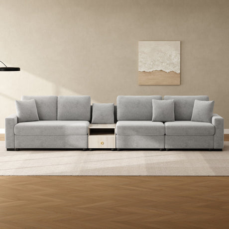 Modular Sofa Couch With Storage Armrest And Center Console HouseOfZazla