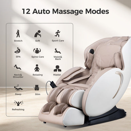 Bosscare - 3D Zero Gravity Massage Chair, Full Body Shiatsu Recliner With App HouseOfZazla