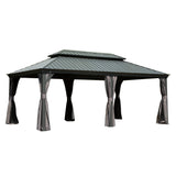 12' x 20' Hardtop Gazebo with Double Roof Canopy