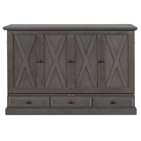 Murphy Bed Chest Cube Cabinet With Charging Station And Large Storage Drawer HouseOfZazla