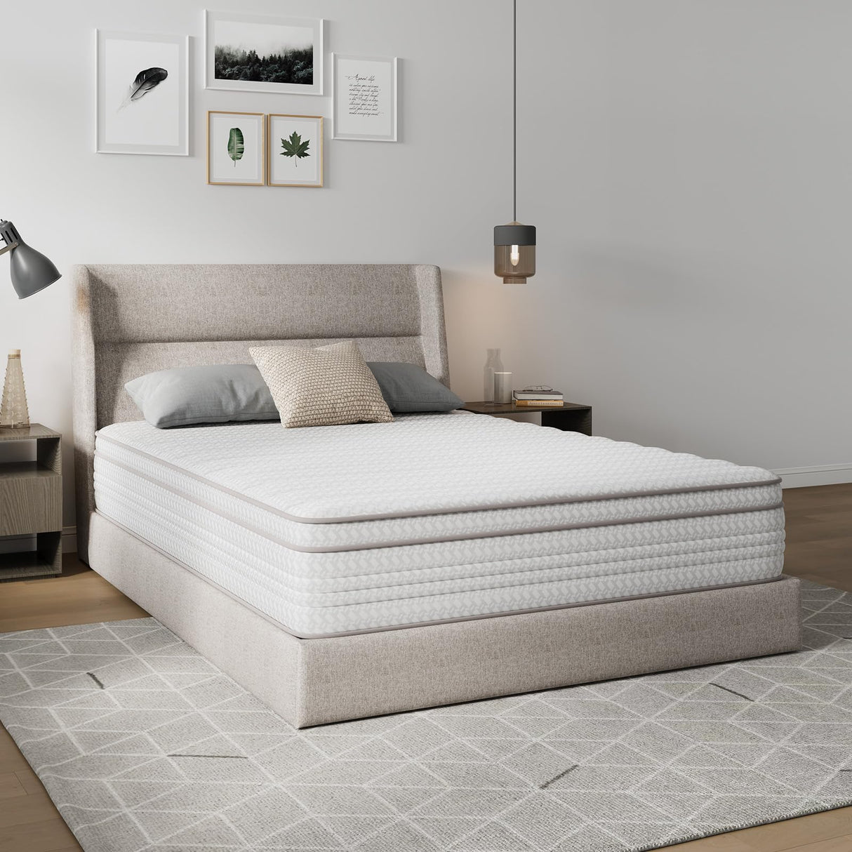 Novilla Full Size Mattress, 14 Inch Full Mattresses in a Box with Smarts™ Pocket Coil for Pressure Relief, Medium Plush Foam and Spring Hybrid Colchones with CertiPUR-US Certified Novilla