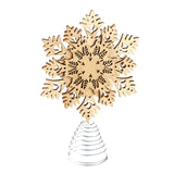Snowflake Tree Topper - Wooden Christmas Ornament with Carved Look The Lakeside Collection