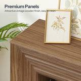 HOOBRO Farmhouse Console Table, 43.3 Inches Entryway Table, Sofa Table, Behind Couch Table with Side Storage Shelving, Hallway Accent Table for Entrance, Living Room, Bedroom, Foyer, Walnut WL87XG01 HOOBRO