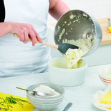 Tovolo Flex-Core Wood Handled Silicone Spatula, Charcoal Tovolo