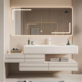 ZGNBSD Bathroom Vanity with Sink - Modern Bathroom Sink Cabinet Set, Equipped with LED Smart Defogger Mirror, Stylish Floating Vanity Bathroom, Gift for Wife and Daughter (60") ZGNBSD