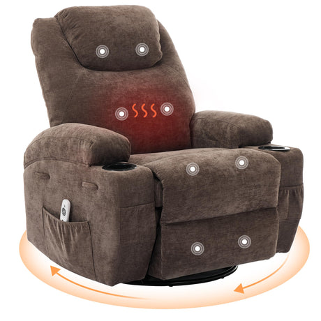 GarveeHome Recliner Chair, Wide Rocker Chair, Rocking Chair with Massage and Heat GarveeHome