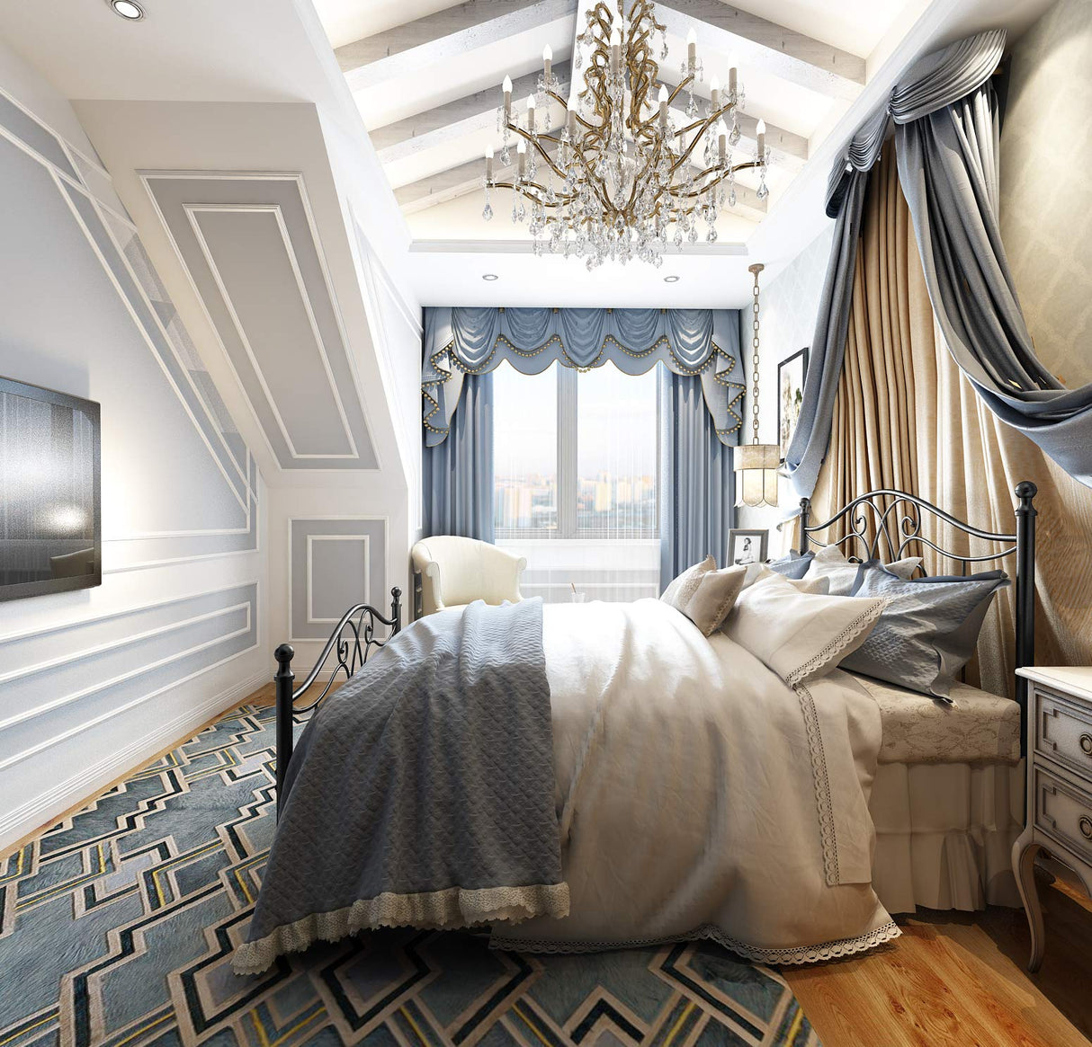 YERPERFO Metal Full Bed Frame with Headboard and Footboard Farmhouse Platform Bed Frame Full Size Under Bed Storage No Box Spring Needed and Easy Assembly (Full, Black) YERPERFO