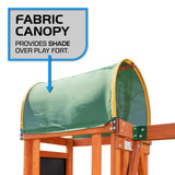 TSC North Star Wooden Swing Set with LED Swings and 6ft Slide Sportspower