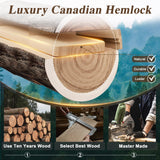 Upgraded 1 Person Sauna Infrared Sauna with Backrest, Hemlock Dry Sauna Indoor Wood Sauna for Home, 1062W 110V Red Light Far Infrared Sauna Low EMF with Integrated Speakers, Reading Lamp NAGLIFOR