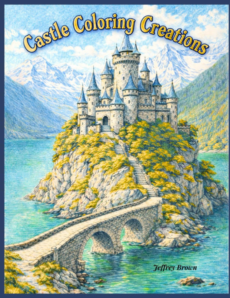 Castle Coloring Creations: A Relaxing Adult Coloring Book of Enchanted Castles, Fantasy Landscapes, and Timeless Architecture WoodArtSupply