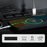 YITAHOME 33.5'' Tall TV Stands for Living Room, TV Entertainment Center with LED Light, TV Stand for TVs up to 70 Inch, Tall TV Console Cabinet with Power Outlets, Black YITAHOME