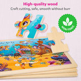 SYNARRY Unicorn Mermaid Princess Fairy Wooden Puzzles for Kids Ages 4-6, 6 Packs 60 PCs Jigsaw Puzzles for Kids Ages 4-8, Preschool Toys Gifts for Toddlers 3-5, Wood Puzzles for 3 4 5 6 Year Old Girls SYNARRY