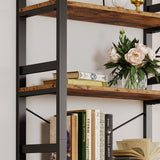 IRONCK Bookshelf, 31.5in Wide Shelf 6 Tier Bookcase, 110lbs/shelf Vintage Industrial Style Bookshelves for Bedroom, Living Room and Home Office, Vintage Brown IRONCK