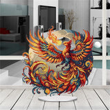 5D Diamond Art Ornaments Kits, DIY 5D Diamond Art Painting Pet Desktop Ornament, Special Shaped Crystal Animal Diamond Art Painting Tabletop Home Office Decor-02-Phoenix Generic