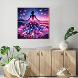 JFYHAB 5D Beach Diamond Art Kits for Adults Beginners, Angel Fairy Diamond Painting Kits, DIY Full Round Drill Butterfly Paint by Diamonds Dot Gem Art for Adults, Home Wall Decor 12x 12 Inch JFYHAB