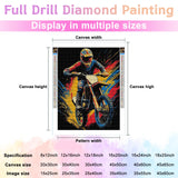 YOUSHIHA Vehicle Diamond Painting Kits for Adults,Motorcycle Diamond Painting Art Kit for Adult,DIY Full Drill Gem Art with Diamonds for Home Wall Decor Gifts 12x16 Inch YOUSHIHA
