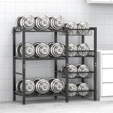 Hastatii Storage Rack Kitchen Baker's Rack - Utility Microwave Oven Stand with Steel Mesh Baskets Hastatii