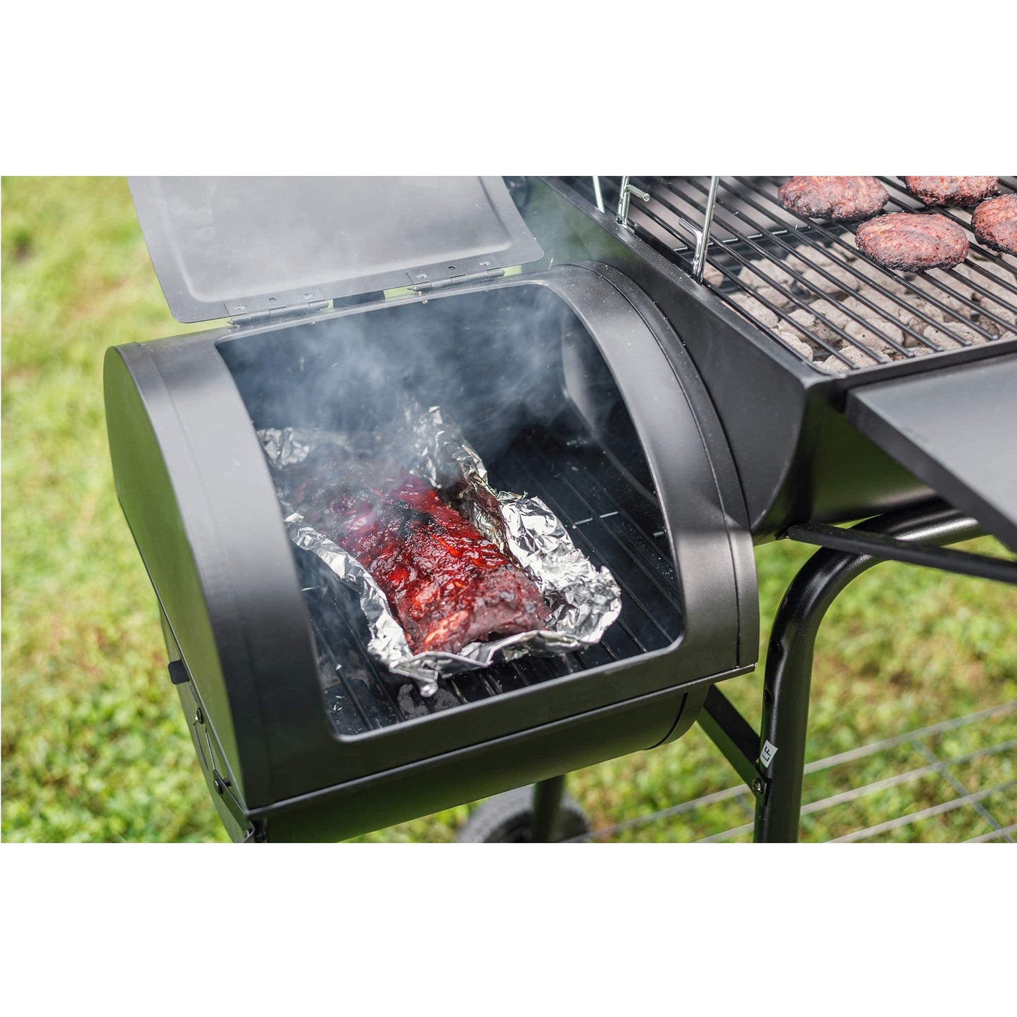 Royal Gourmet CC1830SC Charcoal Grill Offset Smoker with Cover, 811 Square Inches, Black, Outdoor Camping