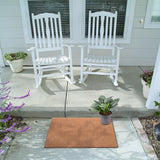 AAZZKANG Set of 2 Door Mats Outdoor Multi-Purpose Blank Doormat Non Slip Shoe Mats Ultra Absorb Mud Easy to Clean Entrance Mat for Outside,Inside,Garden Brown AAZZKANG