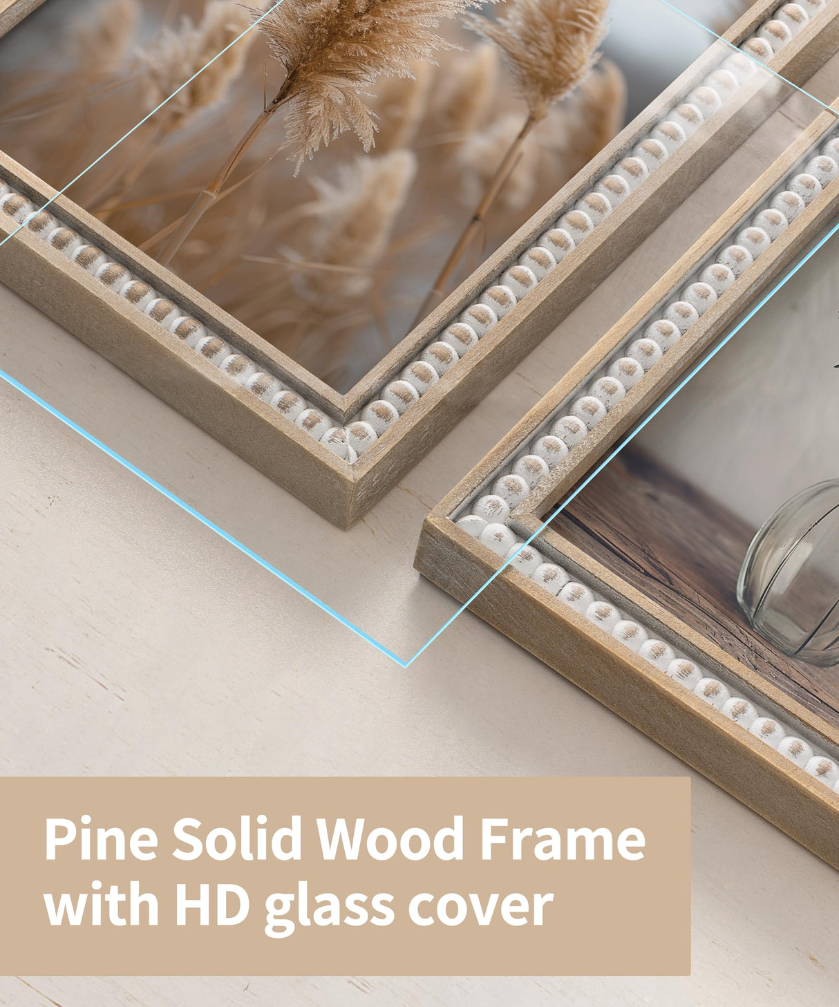 SUMGAR 5x7 Picture Frames 7x5 Photo Frame White Wood Farmhouse Boho Wall Mounted Shabby Chic Display for Desk Birthday Friend Gifts for Christmas with Decorative Distressed Pine Beads SUMGAR