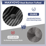 MAXYOYO Convertible Sofa Bed, Pull Out Loveseat Sleeper Sofa, 2 in 1 Folding Couch Bed, Fold Out Floor Couch with Pillows for Living Room Bedroom Lounge, Dark Grey MAXYOYO