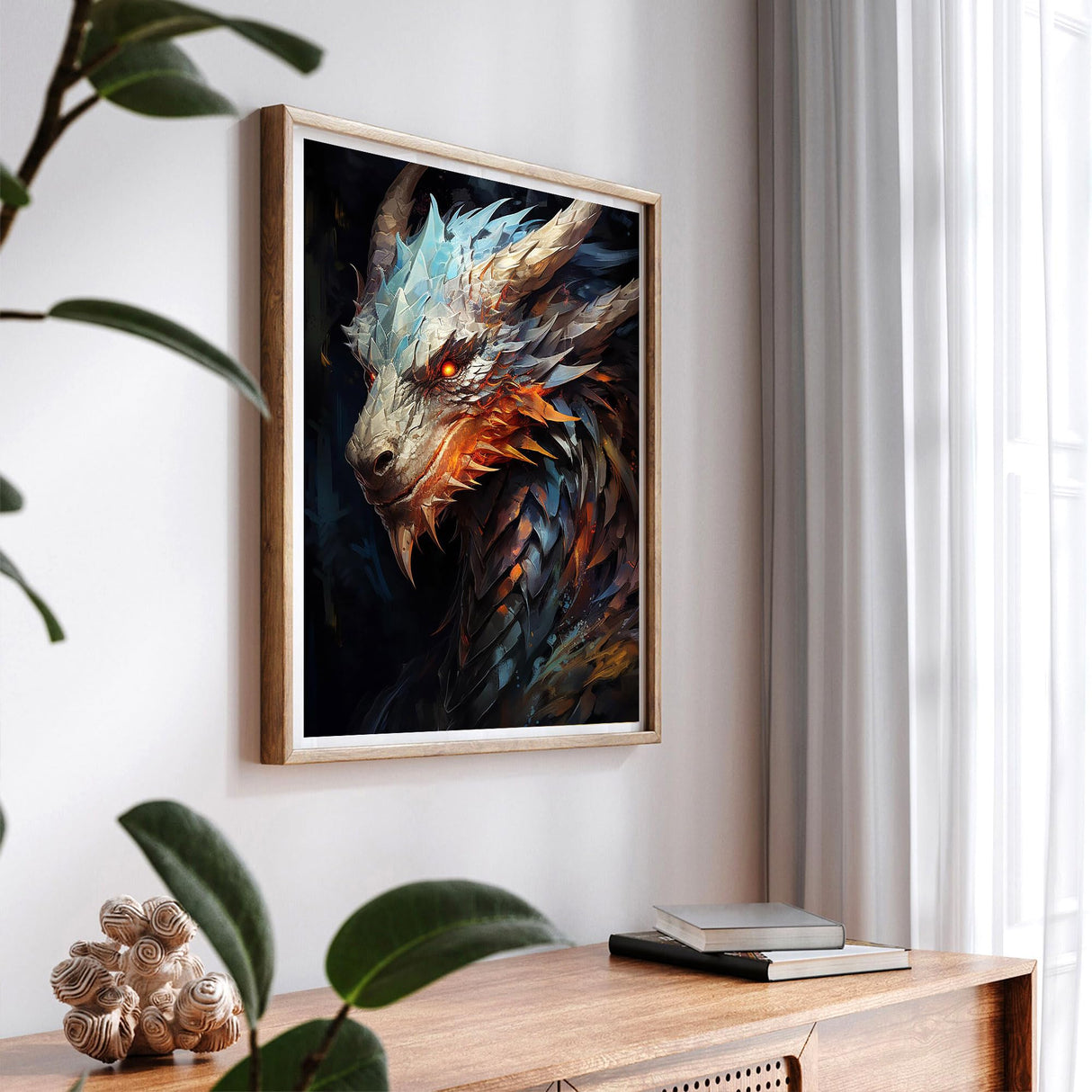 SKRYUIE Paint by Numbers Kit for Adults Beginner Dragon, Acrylic Myths Oil Painting by Numbers Kits with PaintBrushes Paintwork Art Crafts Canvas for Home Decor 16x20 inch / 40x50 cm SKRYUIE