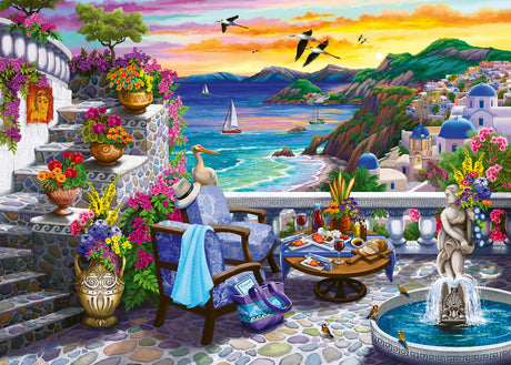 Ravensburger Santorini Sunset Puzzle - 300 Piece Large Format | Unique Softclick Technology | Vibrant, Glare-Free Imagery | Durable & Eco-Friendly | Ideal for All Ages Ravensburger