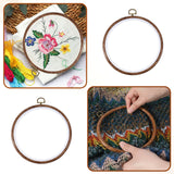 JIYIN 2 Pcs 7.1inch Round Embroidery Hoop, Imitated Wood Embroidery Hoop Frame Cross Stitch Hoops Embroidery Frame for Art Craft Sewing and Hanging Ornaments Decor Display JIYIN