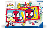 Ravensburger - CreArt Junior Series: Spidey, Paint by Numbers Children, Paint-by-Number Paints, Includes Complete Paint Kit and Frame, For Children 5+ Years, 32x22cm Ravensburger