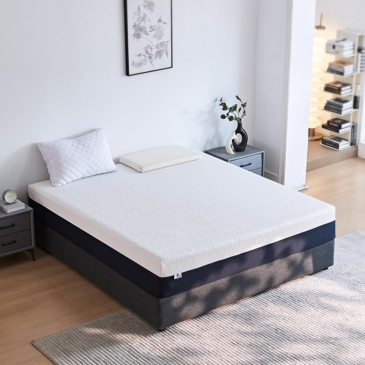 KOPEECHO Queen Mattress, 10 Inch Gel Memory Foam Mattresses, Medium Firm for Cool Sleeping, Pressure Relief, Easily Replaceable,CertiPUR-US Certified Colchón in a Box KOPEECHO