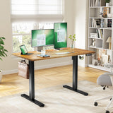 Marsail Electric Standing Desk with One-Piece Desktop,55 x 30 inch Height Adjustable Office Gaming Computer Desk with Deeper Tabletop,Home Office Stand up Desk with 4 Memory Presets, Desk for Bedroom Marsail