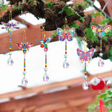Kigley 6 Pcs Diamond Painting Suncatcher 3D Diamond Painting Wind Chime DIY Crystal Wind Chimes Art Suncatchers for Adults Kids Home Garden Window DIY Craft Kigley