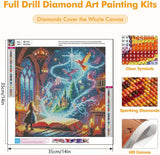 Axquilon Magic Book Diamond Art Kits for Adults - Diamond Painting Kits for Adults, DIY 5D Full Drill Gem Art for Home Wall Decor 14x14 inch Axquilon