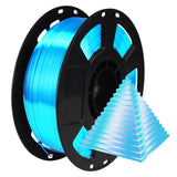 BBLIFE Silk Acid Blue PLA Peacock Blue Pearlescent Shining 3D Printing Material, 1kg 2.2lbs 1.75mm 3D Plastic Material, Widely Support for FDM 3D Printer, Easy to Print Bblife