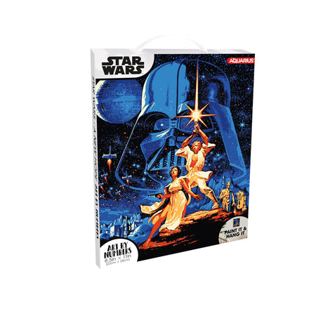 AQUARIUS Star Wars A New Hope Art by Numbers Mini - 8.5 x 11 in - Star Wars Themed Paint by Number for Adults & Kids - DIY Color by Number Paint Kit for Beginner - Officially Licensed AQUARIUS
