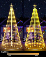 Esfos Led Outdoor Christmas Tree, 16 ft Prelit Christmas Tree, Smart Outside Christmas Tree Light Show App Control with 1008 LED Lights Color Changing Sync APP & Remote Control Christmas Tree Lighting Esfos