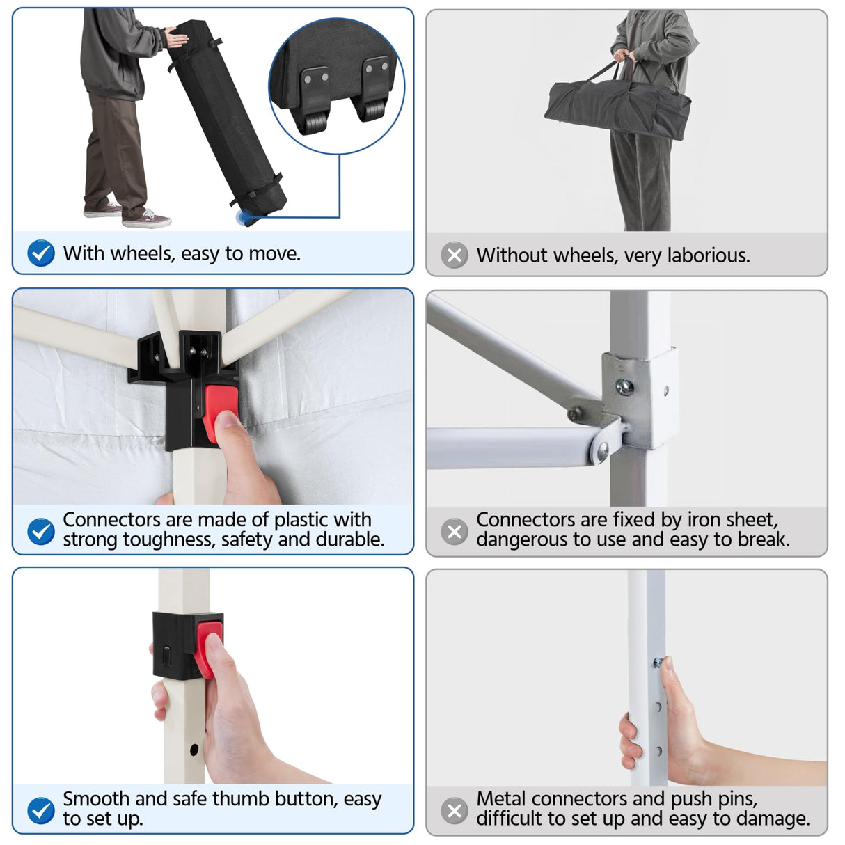 Yaheetech 10x10 Pop Up Canopy Tent with Vent, Easy Set Up Tent, Instant Sun Shelter Canopy with Wheeled Bag, 4 Sandbags, 12 Stakes & 4 Ropes, for Parties, Beach, Outdoor, White Yaheetech