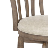 Hillsdale 29.5" Savana Wood Swival Bar Height Stool, Brown Gray Hillsdale