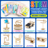 8 in1 STEM Science Kit for Kids Age 8-14, Wooden Physics Experiments & Solar Engineering Kits, Build Solar Car, Anti-Gravity Device, Telescope, Periscope & Dinosaur Claw, Gifts for Boys Girls LUCKY GUESS