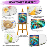 GOUGOUFAFA Sea Turtles Paint by Numbers Kit for Adults - 16 x 20 Inch GOUGOUFAFA
