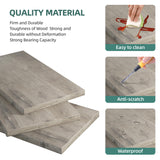 Shintenchi Bookshelf, Industrial Bookshelves and Bookcases with Doors Floor Standing 6 Shelf Display Storage Shelves 70.6 inches Tall Bookcase for Home Office, Living Room (Grey) Shintenchi