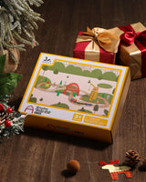 SainSmart Jr. 41 Pcs Deluxe Wooden Train Set for Toddler, Wood Train Track w/Crane Fits Brio Thomas, Melissa and Doug for Kids Ages 3+ SainSmart Jr.