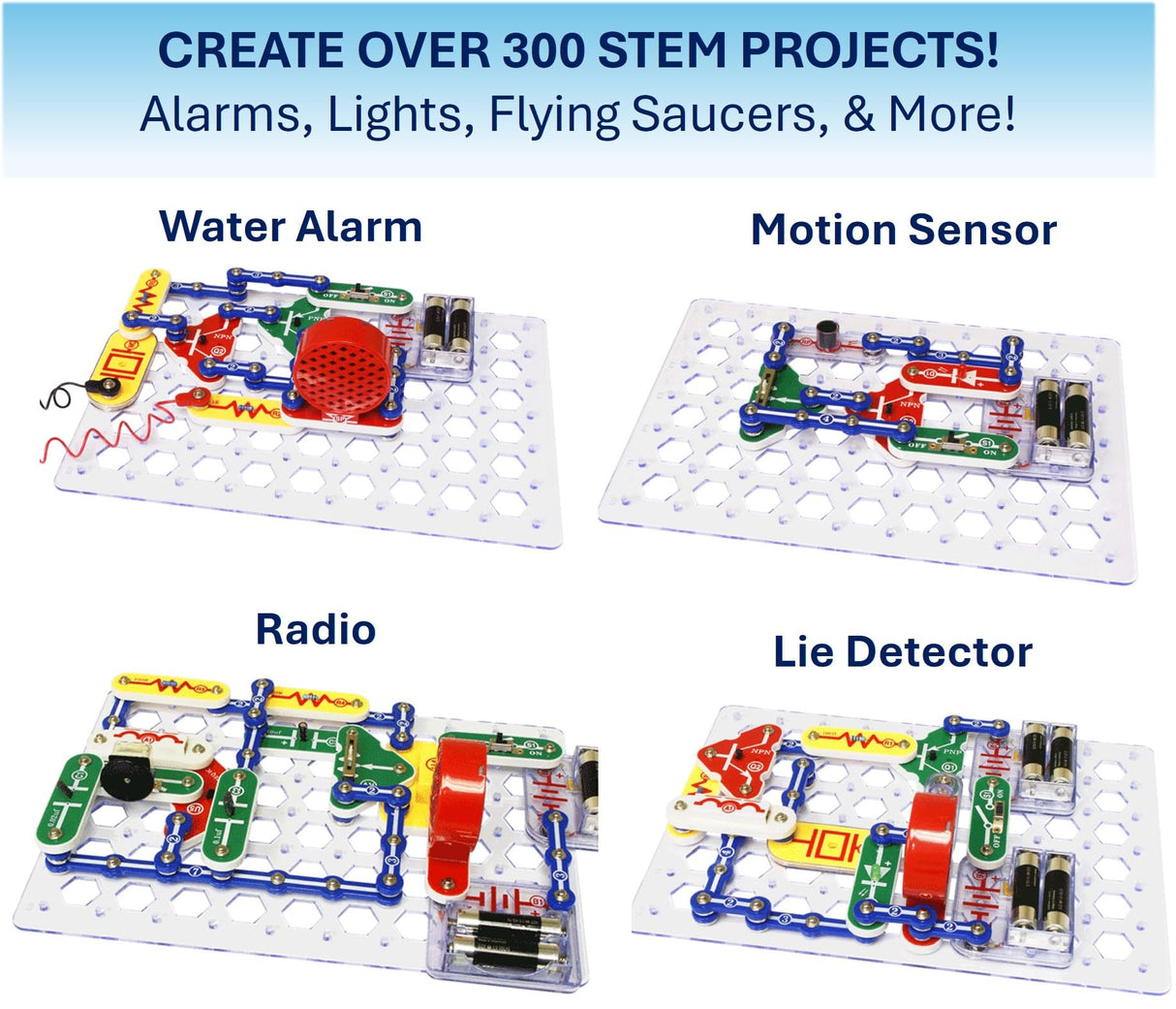 Snap Circuits Classic SC-300 Electronics Exploration Kit | Over 300 Projects | Full Color Manual Parts | STEM Educational Toy for Kids 8+ 2.3 x 13.6 x 19.3 inches Snap Circuits
