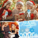 Juexica 78 Pcs Princess Snowflake Fairy Wand Kit Includes 48 Make Your Own Craft 6 Styles Unfinished Wooden Snow Wand and 12 Gem Stickers 4 Rolls Ribbon 12 Pcs Pen for Girls DIY Magical Craft Juexica