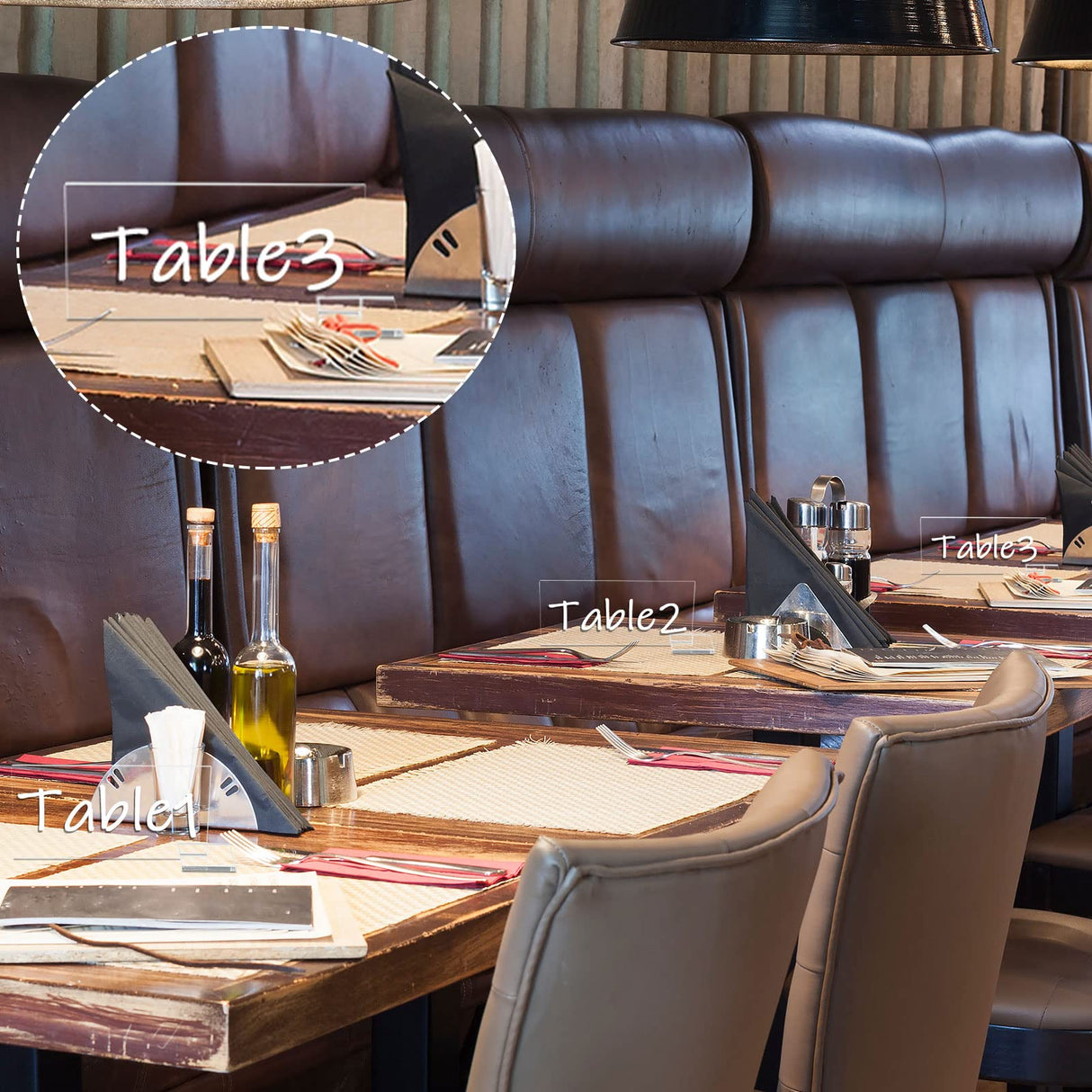 48 Clear Acrylic Place Cards Mini Clear Acrylic Table Place Card Acrylic Signs for Wedding Blank Plate Seating Chart Card for Table Numbers Sublimation Handwritten Name DIY Decor(Rectangle Style) Yalikop