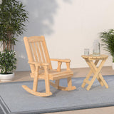 Amish Casual Heavy Duty 600 Lb Mission Pressure Treated Rocking Chair with Cupholders (Unfinished) Amish Casual