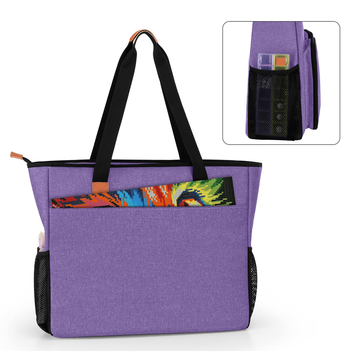 LUXJA Carrying Case for Diamond Painting Accessories and A3 Light Pad, Diamond Painting Bag for A3 and B3 Light Box (Bag Only), Purple LUXJA