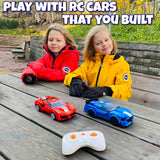 WISEPLAY Build Your Own RC Car Kit for Kids | 325-Pieces STEM Building Toys for Boys and Girls | Perfect Christmas & Birthday Gift for 6-10 Year Olds (Blue) WISEPLAY