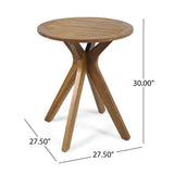 Christopher Knight Home Brigitte Outdoor Round Acacia Wood Bistro Table with X Legs, Teak Christopher Knight Home